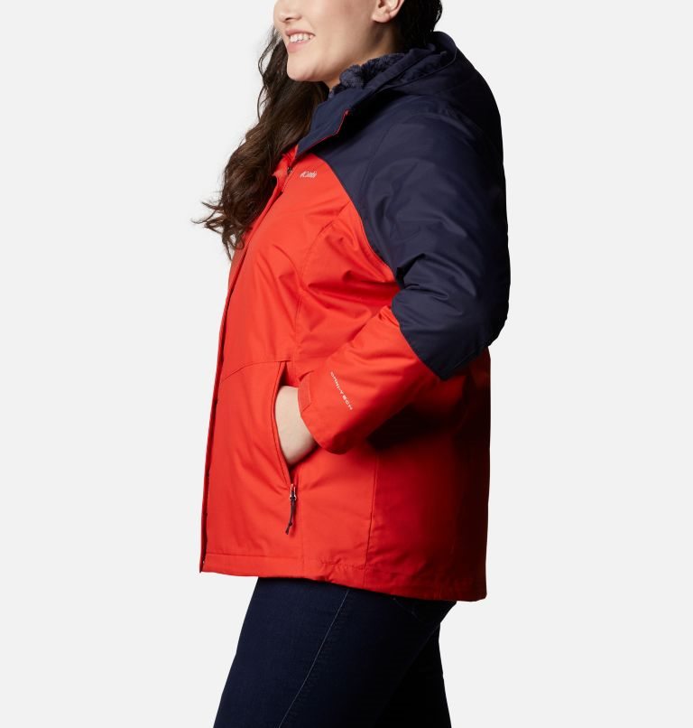 Women's Columbia Bugaboo II Interchange Fleece Jackets Orange / Navy | Plus Size CA-GC130